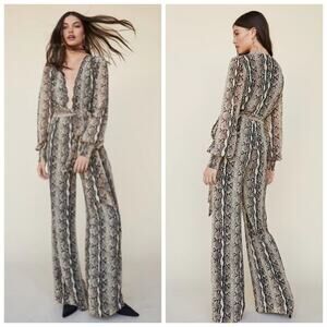 NEW Revolve Beige Snake Jumpsuit
